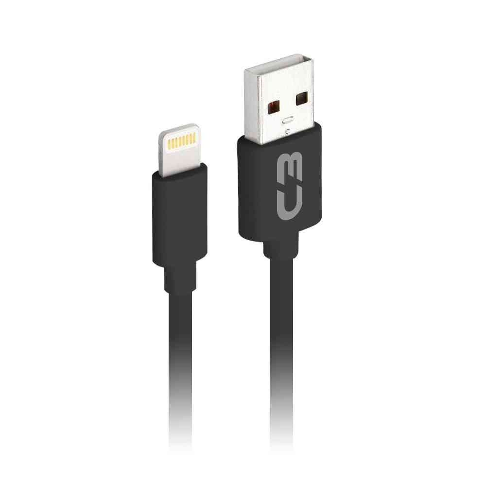 CABO USB-LIGHTNING (IOS) 2.0 1M 2A CB-L10BKX PRETO - C3