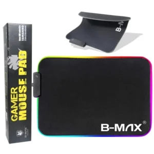 Gamer mouse pad bm781 led rgb porta usb 250X350X4mm - B-max