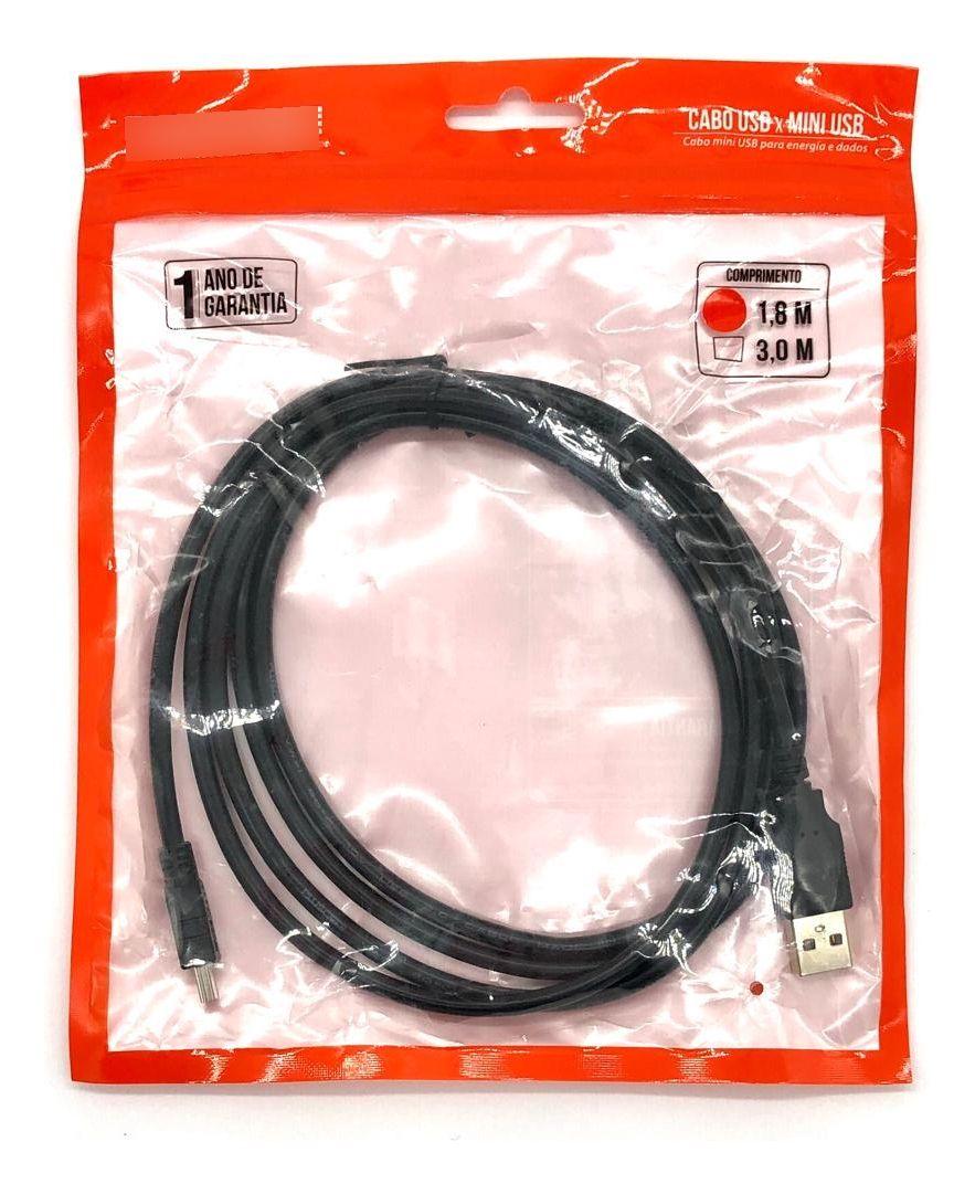 Cabo mini-usb 5 pinos 1.8M PC-usb1803 PlusCable - Imagem 2