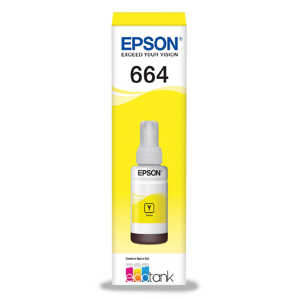 REFIL DE TINTA EPSON T664420AL YELLOW 70ML ORIGINAL - Imagem 2