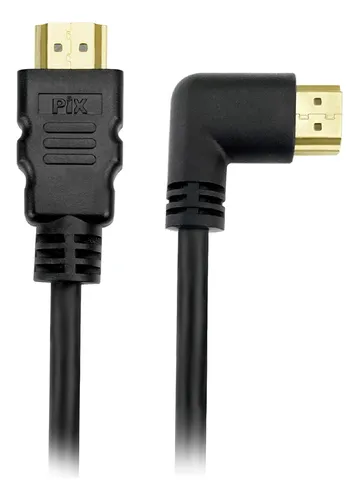 CABO HDMI 2M 2.0 4K 19 PINOS C/ PLUG 90 GRAUS 018-3322-PIX