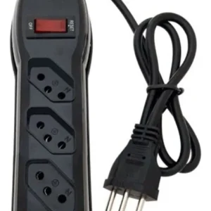 FILTRO DE LINHA 3 TOMADAS 1M BIVOLT PRETO PL 49 - MEGATRON