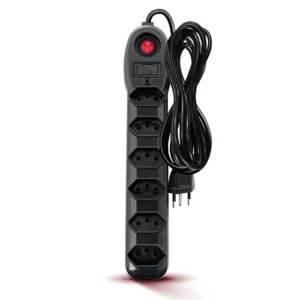 FILTRO DE LINHA 6 TOMADAS 3M BIVOLT PRETO PL 255 - MEGATRON