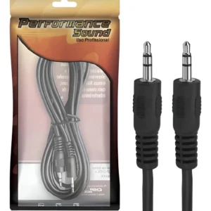 CABO P2 + P2 ESTEREO 1.80MT PRETO 018-1111-PERFORMANCE