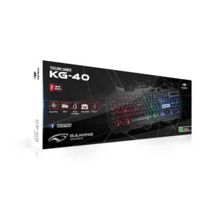 TECLADO USB GAMER KG-40BK LED RGB PRETO - C3