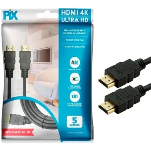 Cabo hdmi 5metros 4K 60Hz - pix