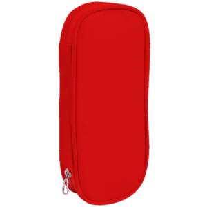 Estojo tecido com divisória vermelho - LEO&LEO