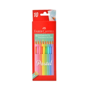 LÁPIS DE COR ECO 10 CORES - FABER CASTELL PASTEL