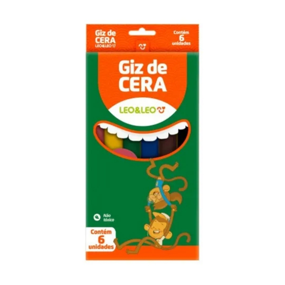 Giz de cera big 6 peças - Leo&leo
