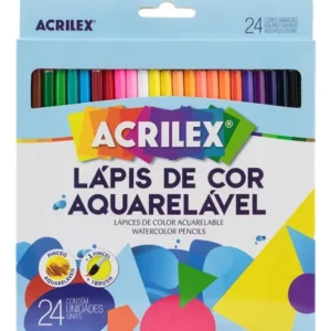 LÁPIS DE COR AQUARELÁVEL 24 CORES - ACRILEX